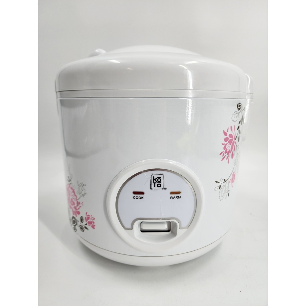 Koto Rice Cooker 700W White Pink Floral Electric Pot 71030112 Cook and Warm